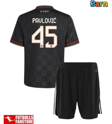 Bayern Munich Aleksandar Pavlovic #45 Tredje Tröja Barn 2025-26 Kortärmad (+ Korta byxor)